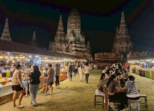 世界遺産・アユタヤサンダウン_ワットチャイワッタナラーム